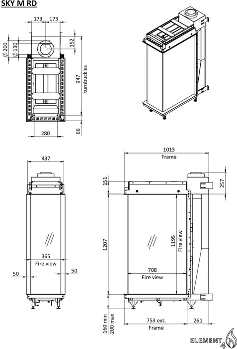 Element4 Sky Medium Romdeler