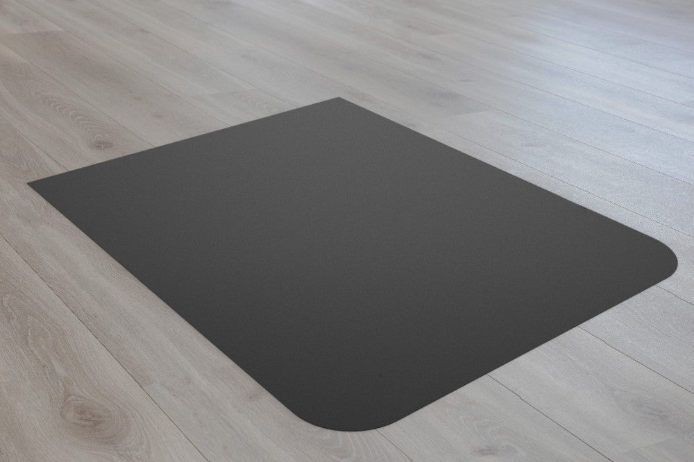 Floor plate in enamelled steel with rounded corners 850x650mm